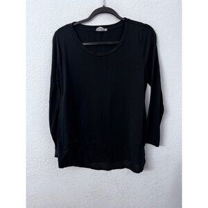 Black Long Sleeve Tunic Top By Betsys Boutique Shop women size large